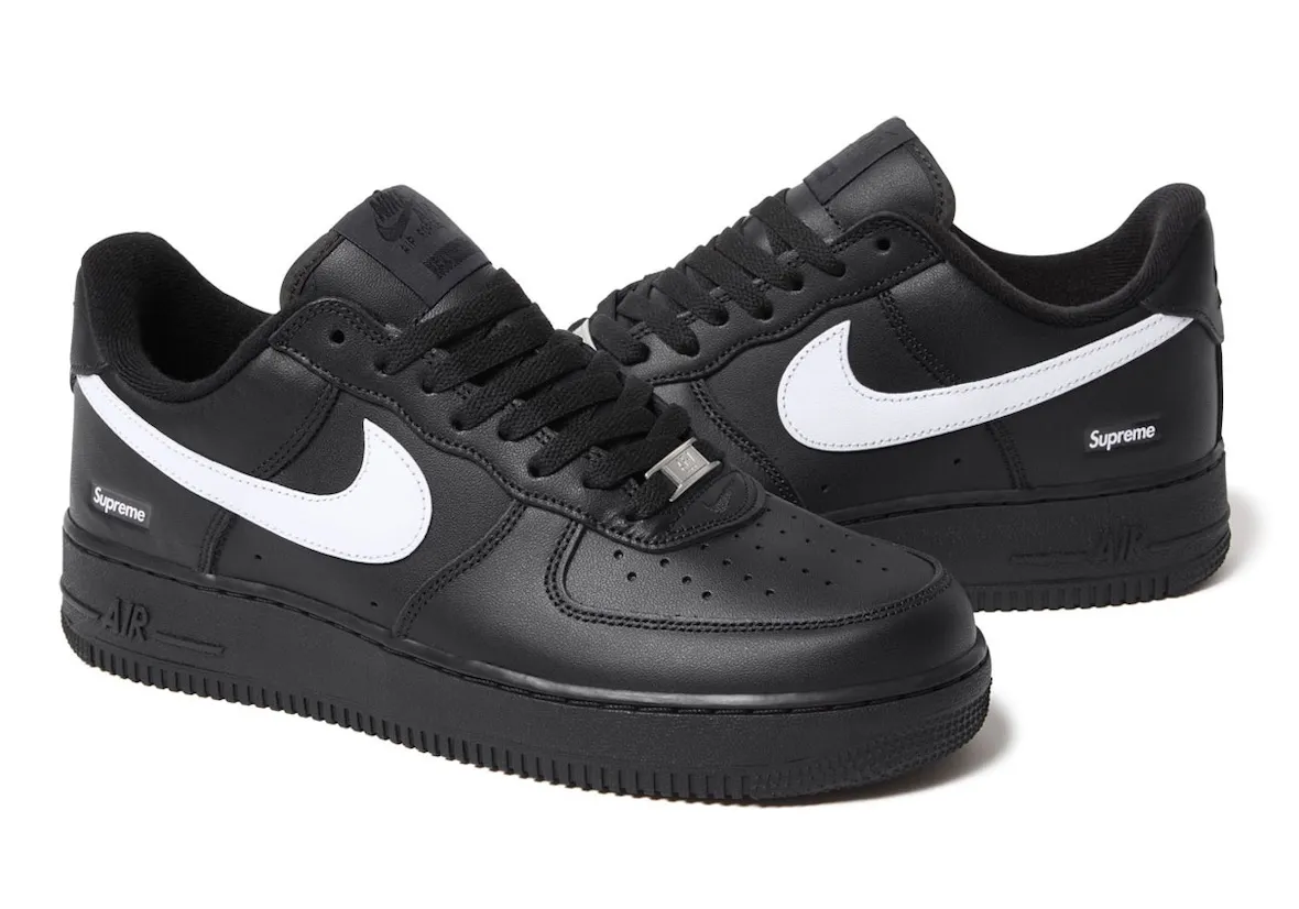 Nike Supreme x Air Force 1 Low 'Box Logo - Black White Sneakers NIKE X SUPREME