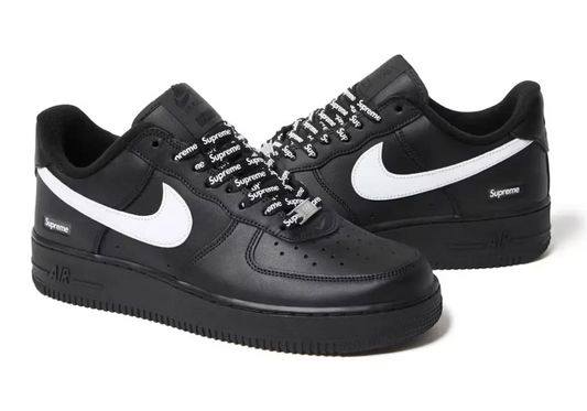 Nike Supreme x Air Force 1 Low 'Box Logo - Black White Sneakers