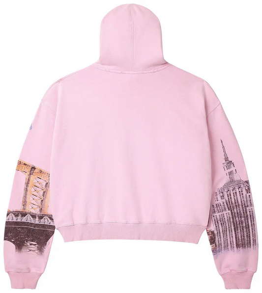 Vale Forever - NYC Zip Up  Hoodie - Neon Pink