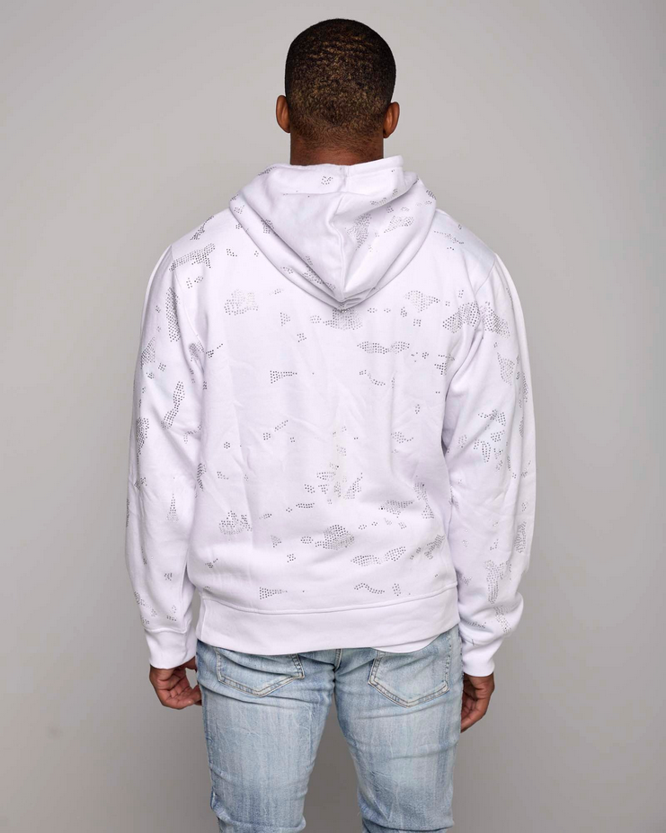 Fwrd Denim - Men Crystalizes Hoodie - White FWRD