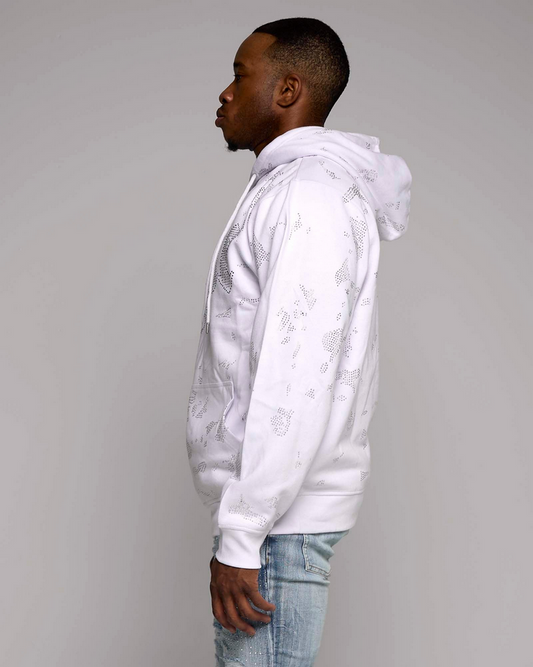 Fwrd Denim - Men Crystalizes Hoodie - White
