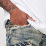 Fwrd Denim - Men Decked Out Stacked Jeans - Lt Tint FWRD