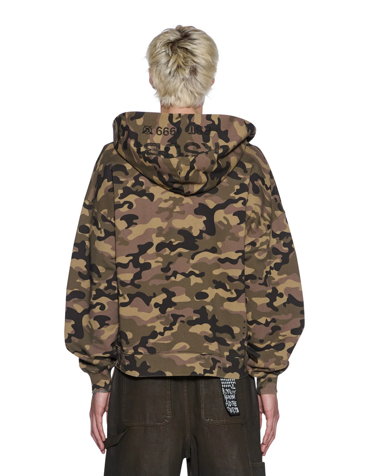 Ksubi -  Zip Thru Halen Hoodie - Camo KSUBI