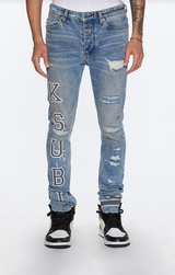 Ksubi Men's - Van Winkle Antike 1999 Repair - Blue KSUBI