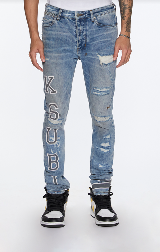 Ksubi Men's - Van Winkle Antike 1999 Repair - Blue KSUBI