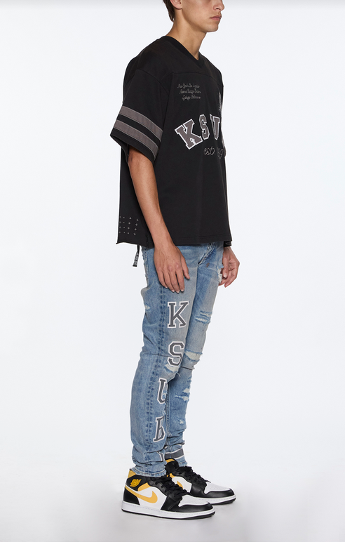 Ksubi Men's - Van Winkle Antike 1999 Repair - Blue KSUBI