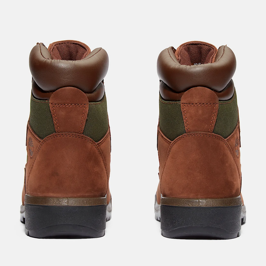 Timberland Men's 6-Inch Waterproof Field Boot - Dark Brown Nubuck
