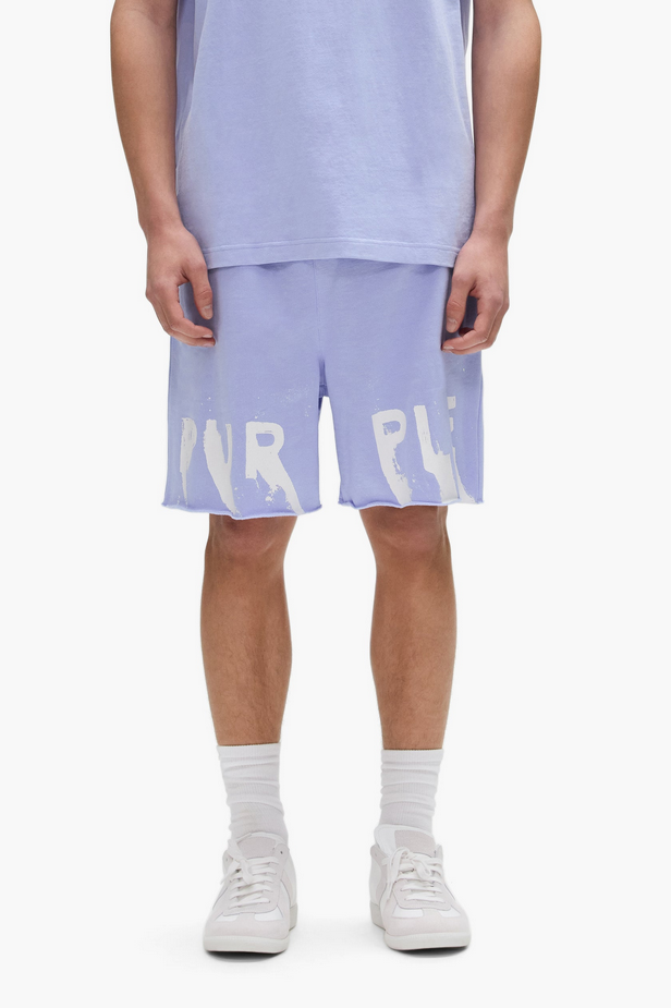 Purple Brand - Painted Wordmark Sweatshorts - Lavender - M4218-MLSP226