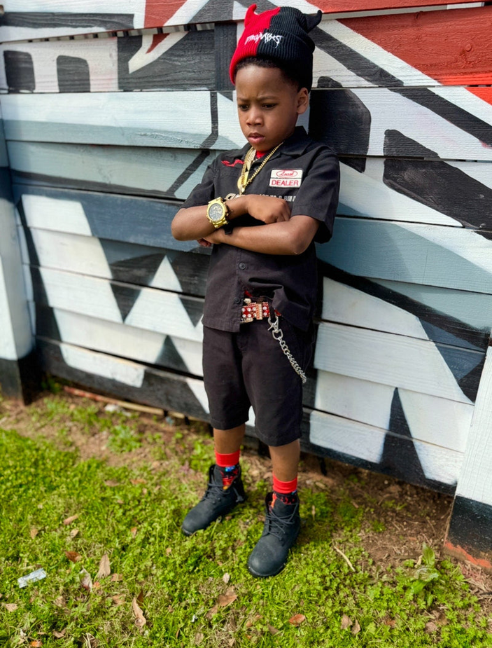 Jordan Craig - Kids The Re-Up Mechanic Shirt & Shorts Set