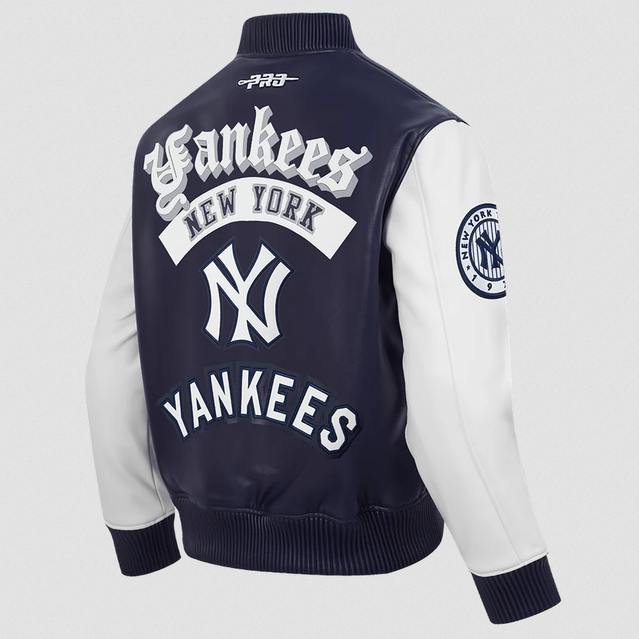 Pro Standard - Mlb New York Yankees Best Of Men's Leather Varsity Jacket - Navy