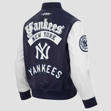 Pro Standard - Mlb New York Yankees Best Of Men's Leather Varsity Jacket - Navy