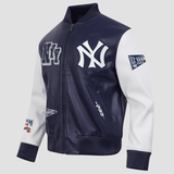 Pro Standard - Mlb New York Yankees Best Of Men's Leather Varsity Jacket - Navy