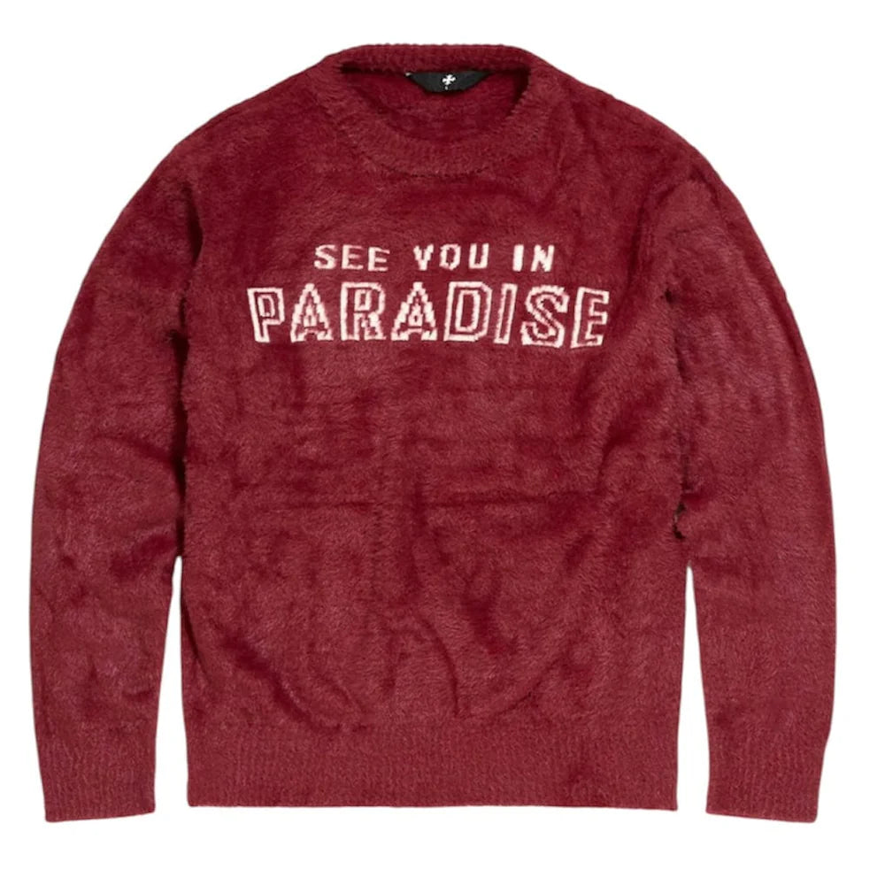 Jordan Craig - See You In Paradise Plush Crewneck Sweater - Burgundy Jordan Craig