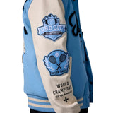 Jordan Craig  Paradise Team Men Varsity Jacket - Sky Blue Jordan Craig