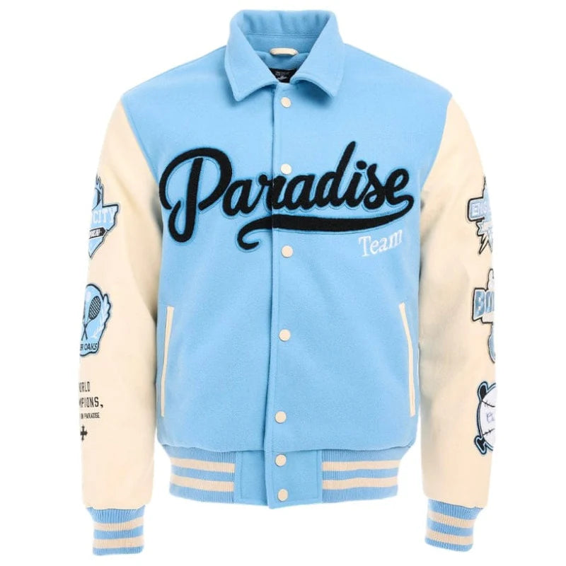 Jordan Craig  Paradise Team Men Varsity Jacket - Sky Blue