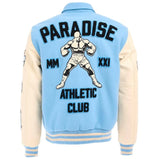 Jordan Craig  Paradise Team Men Varsity Jacket - Sky Blue Jordan Craig