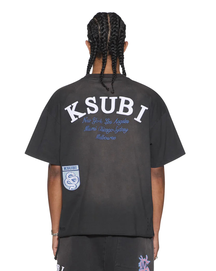 Ksubi - Genesis Ekcess Ss Tee & Trak Short Set - Charcoal Fade
