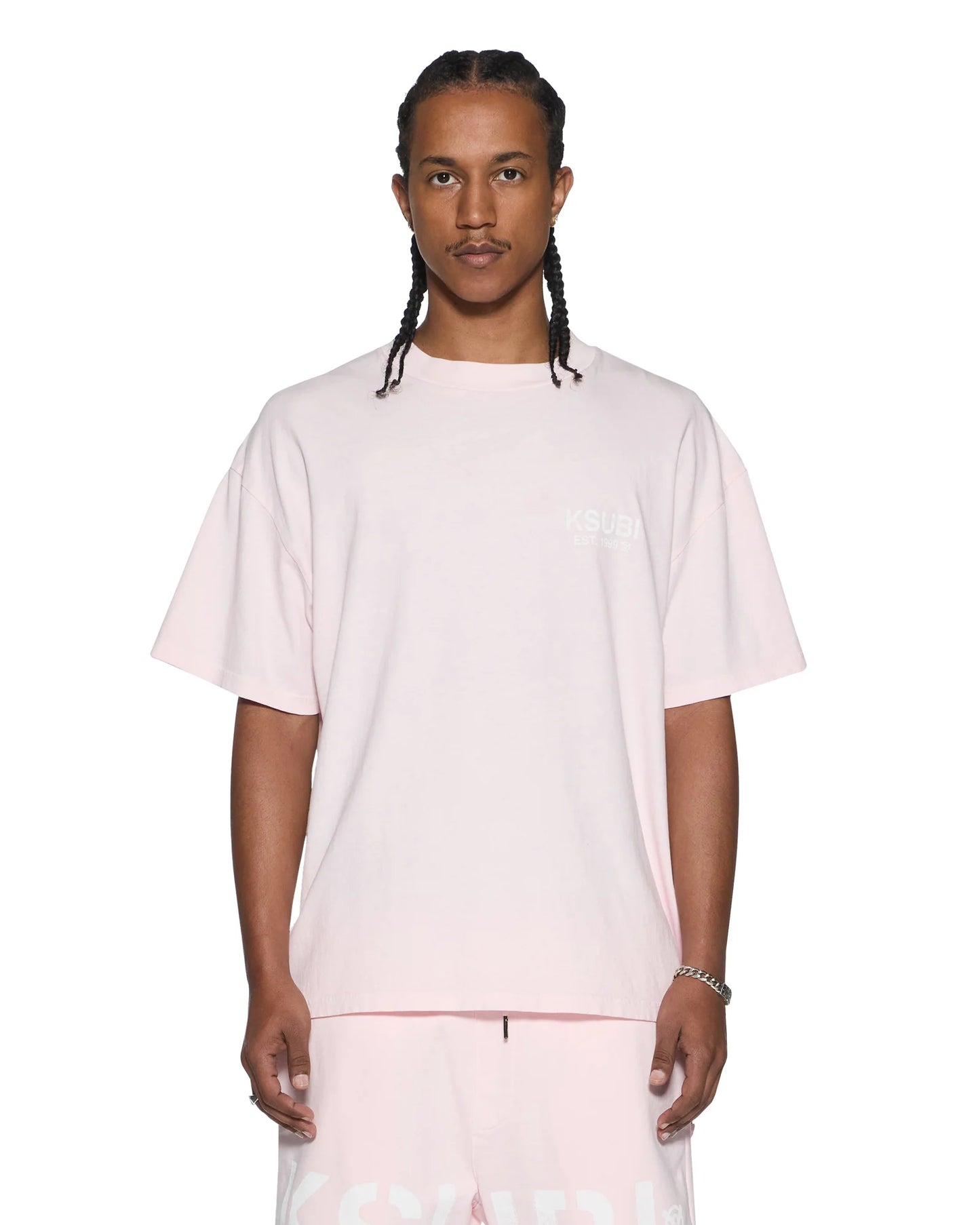 Ksubi - Intruder Ekcess Ss Tee & Trak Short Set - Pink Fade