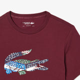 Lacoste Men's SPORT Cotton Jersey T-Shirt - Bordeaux Yup - BLVD