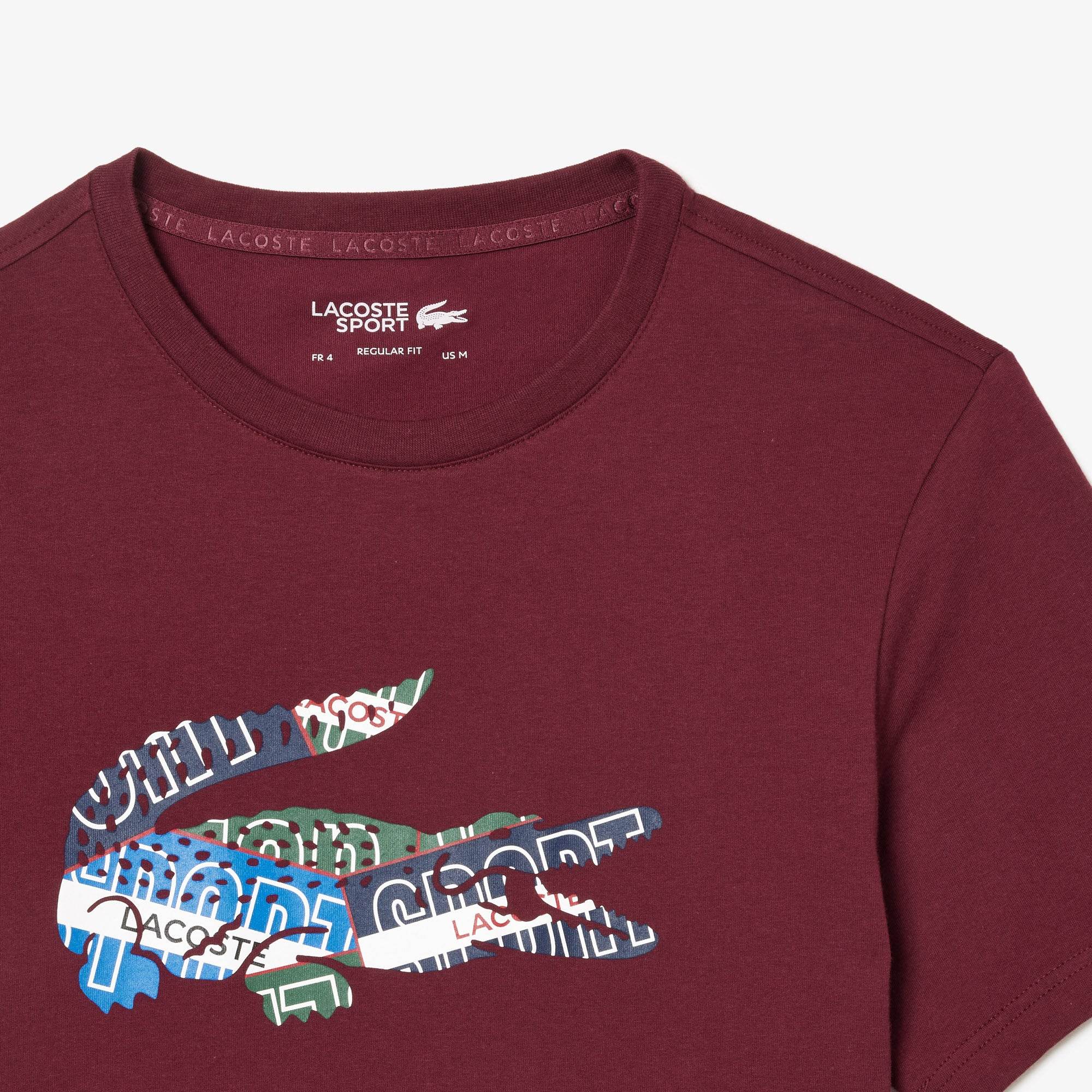 Lacoste Men's SPORT Cotton Jersey T-Shirt - Bordeaux Yup - BLVD
