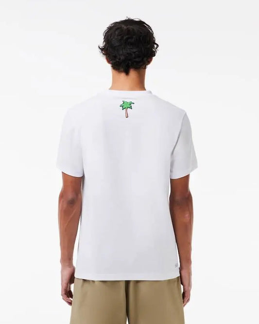 Lacoste Men's Miami Open Edition Ultra-Dry UV50 Sport Tennis T-Shirt - White - BLVD