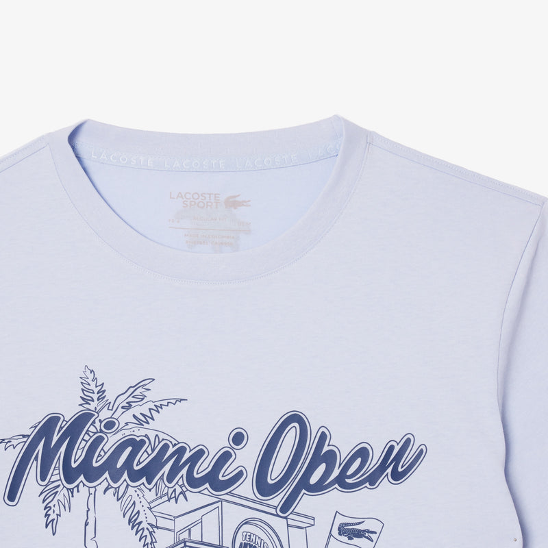 Lacoste Men's Miami Open Edition Ultra-Dry UV50 Sport Tennis T-Shirt - Phoenix Blue