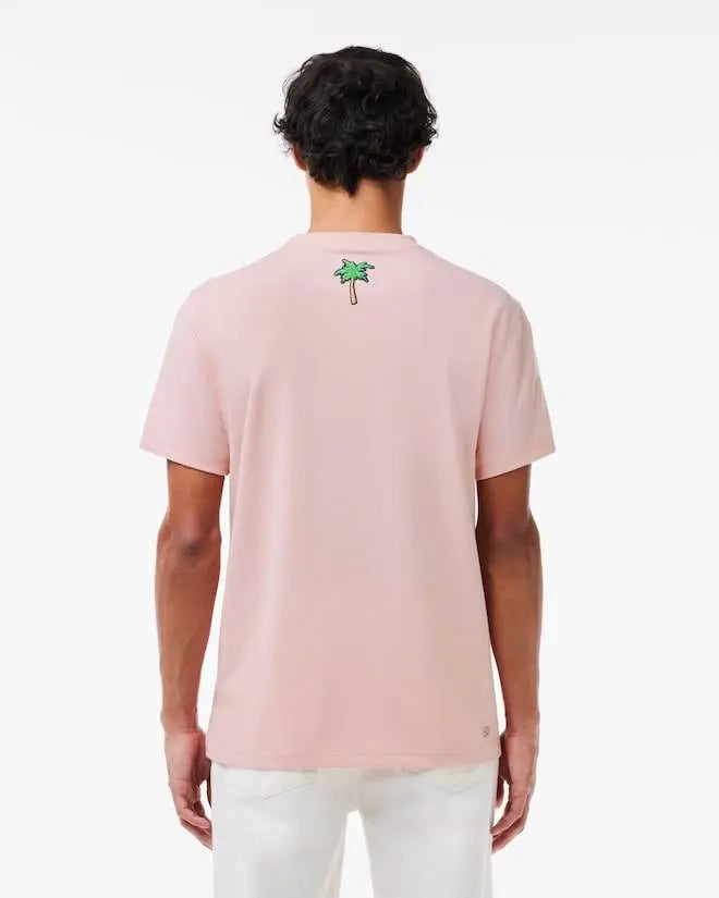 Lacoste Men's Miami Open Edition Ultra-Dry UV50 Sport Tennis T-Shirt - Waterlily Pink - BLVD