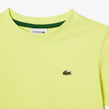 Lacoste Kids' Plain Cotton Jersey T-Shirt - Flashy Yellow - BLVD