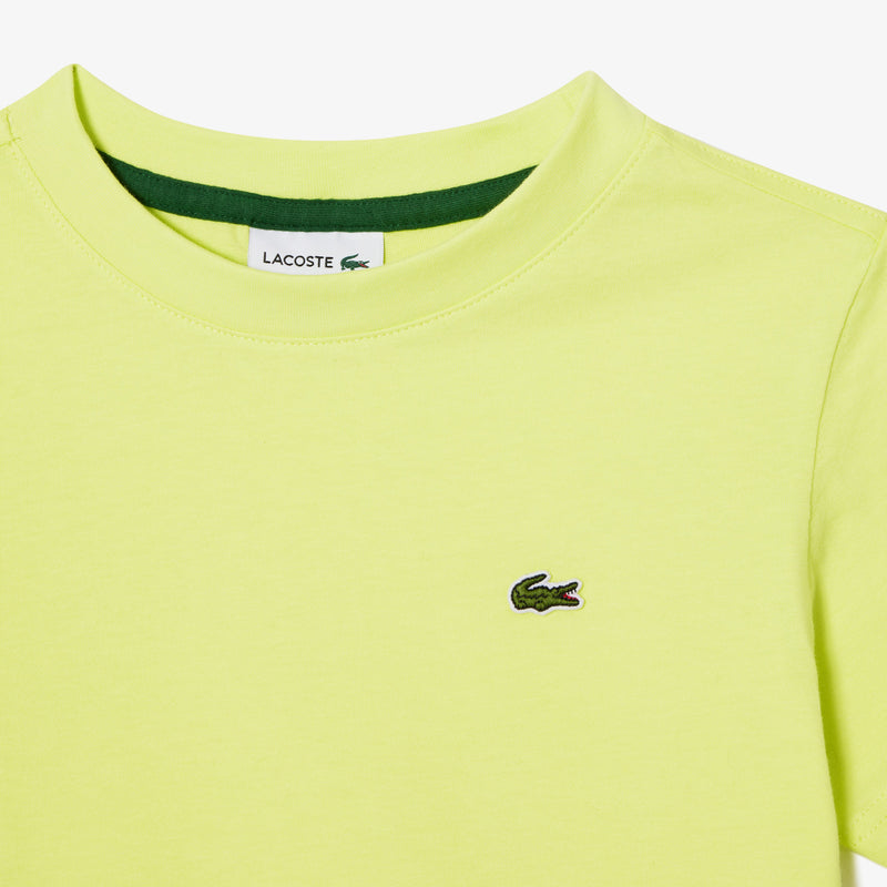 Lacoste  Kids' Plain Cotton Jersey T-Shirt  - Flashy Yellow
