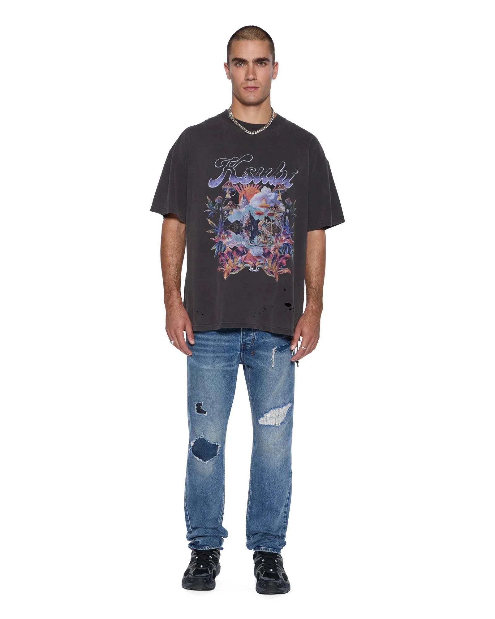 Ksubi - Hendrix Ekcess Ss Tee - Old Black KSUBI