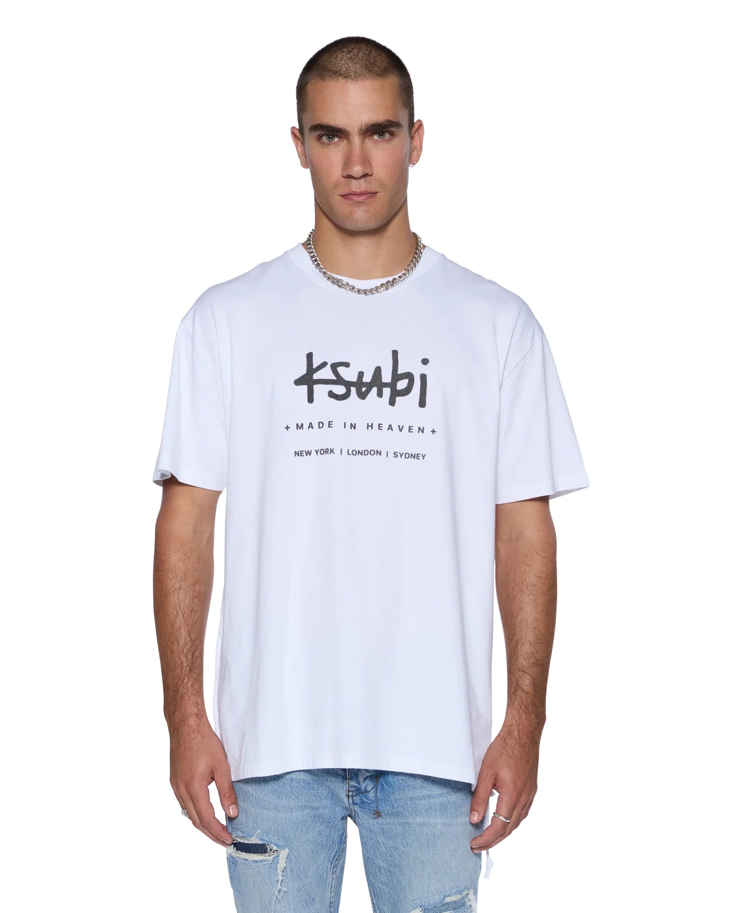 Ksubi - Plated Biggie Ss Tee - True White