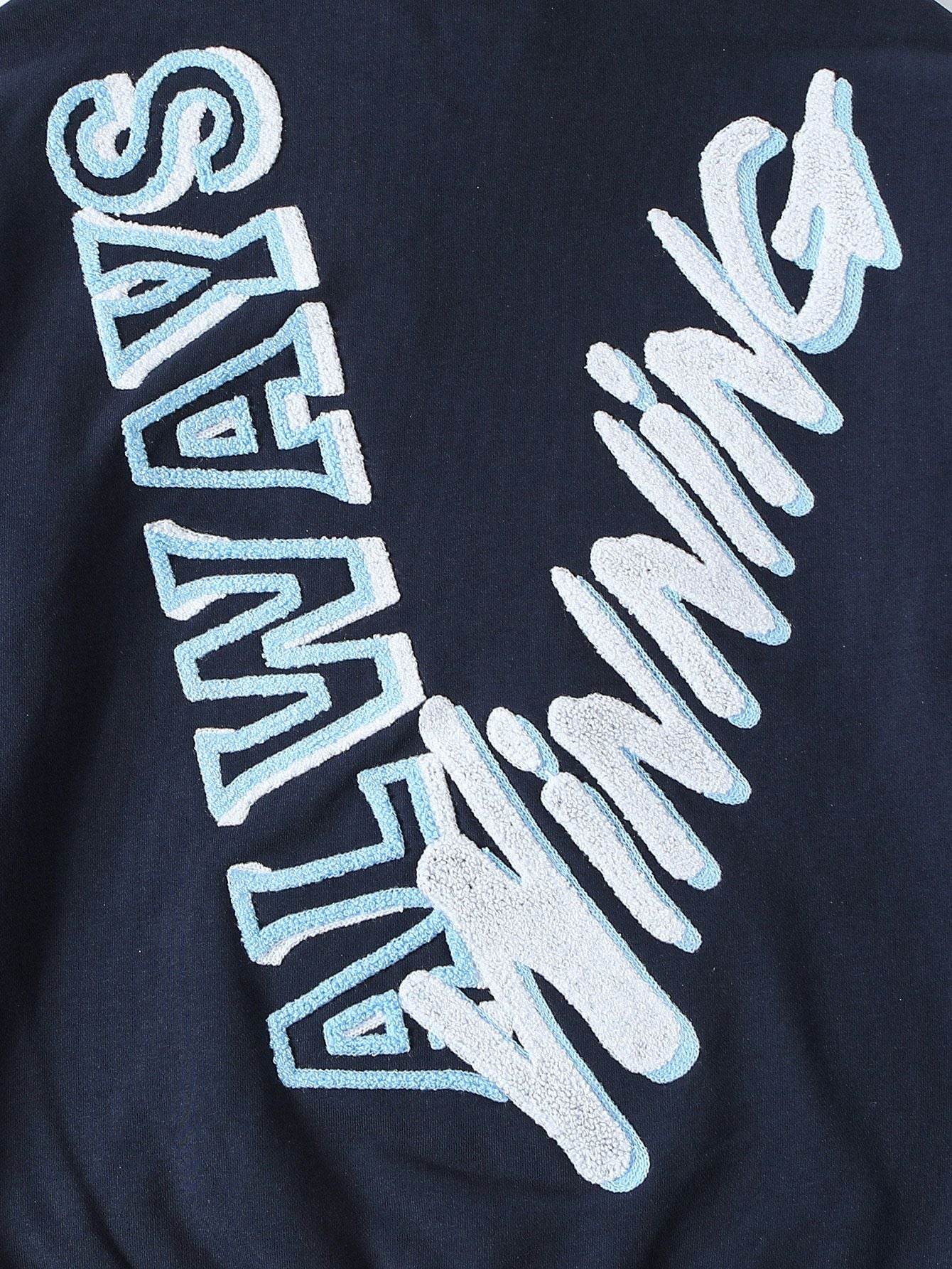 Vibe In Vogue - Winning Moves Stacked Jogging Sets - Navy / Baby Blue - BLVD