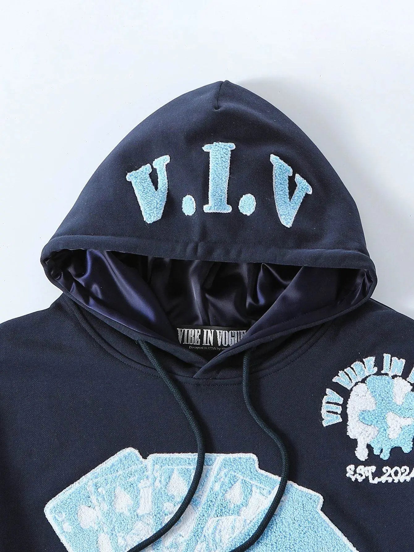 Vibe In Vogue - Winning Moves Stacked Jogging Sets - Navy / Baby Blue - BLVD