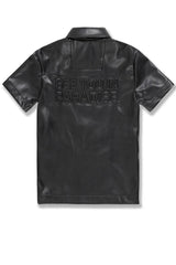 Jordan Craig - Kids Thriller Full Zip S/S Shirt & Shorts Set - Black Jordan Craig