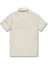 Jordan Craig - Kids Thriller Full Zip S/S Shirt & Shorts Set - Khaki Jordan Craig