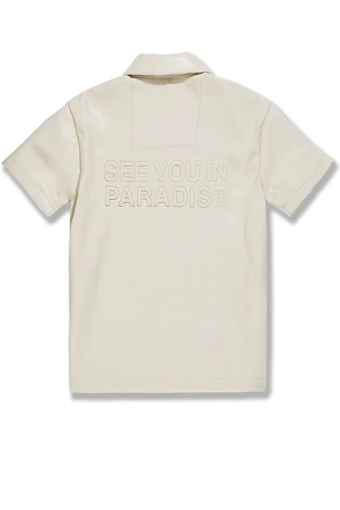 Jordan Craig - Kids Thriller Full Zip S/S Shirt & Shorts Set - Khaki Jordan Craig