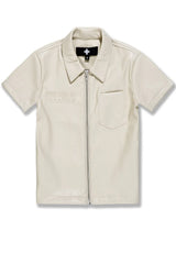 Jordan Craig - Kids Thriller Full Zip S/S Shirt & Shorts Set - Khaki Jordan Craig