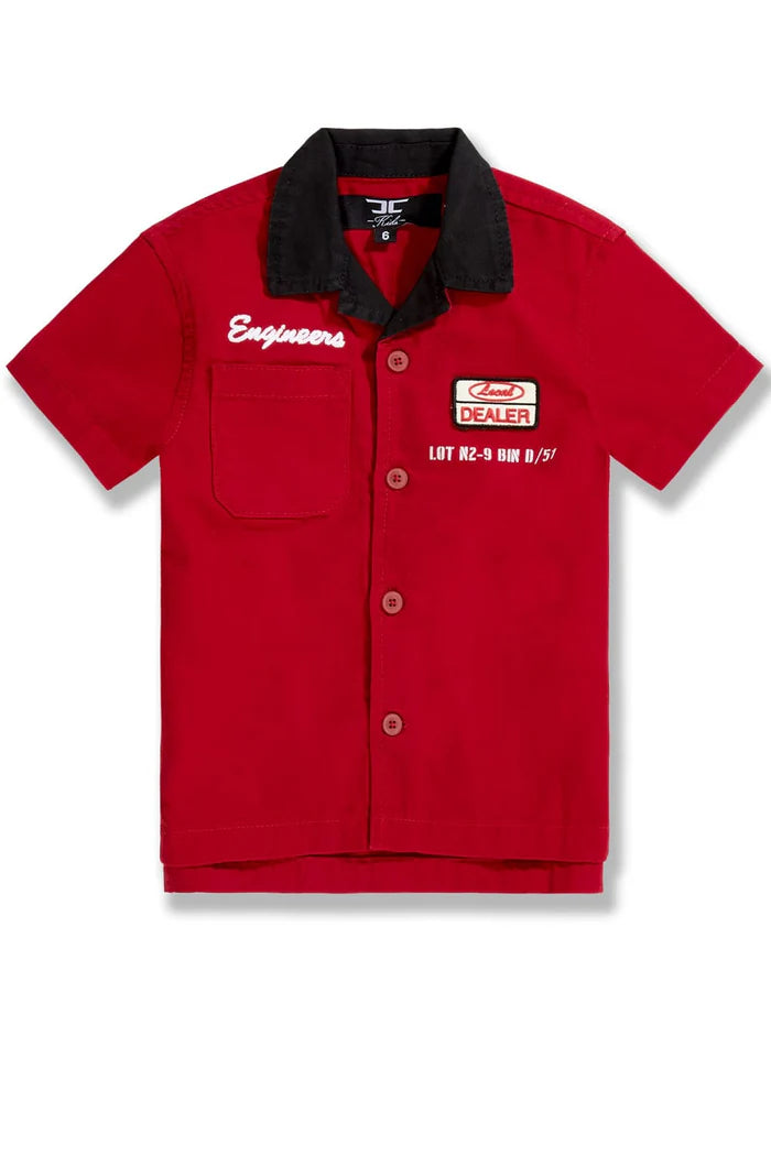 Jordan Craig - Kids The Re-Up Mechanic Shirt & Shorts Set - Red