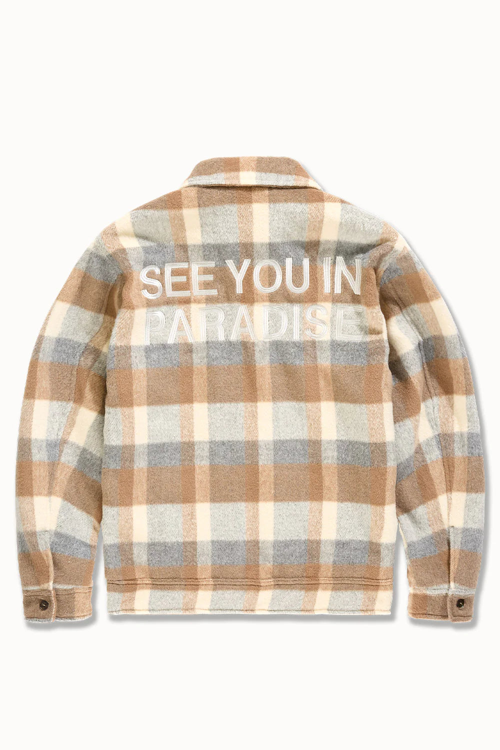 Jordan Craig - SYIP Hooded Flannel Shacket - Khaki Jordan Craig