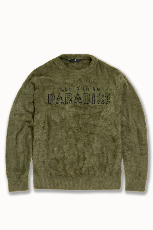 Jordan Craig - See You In Paradise Plush Crewneck Sweater - Olive