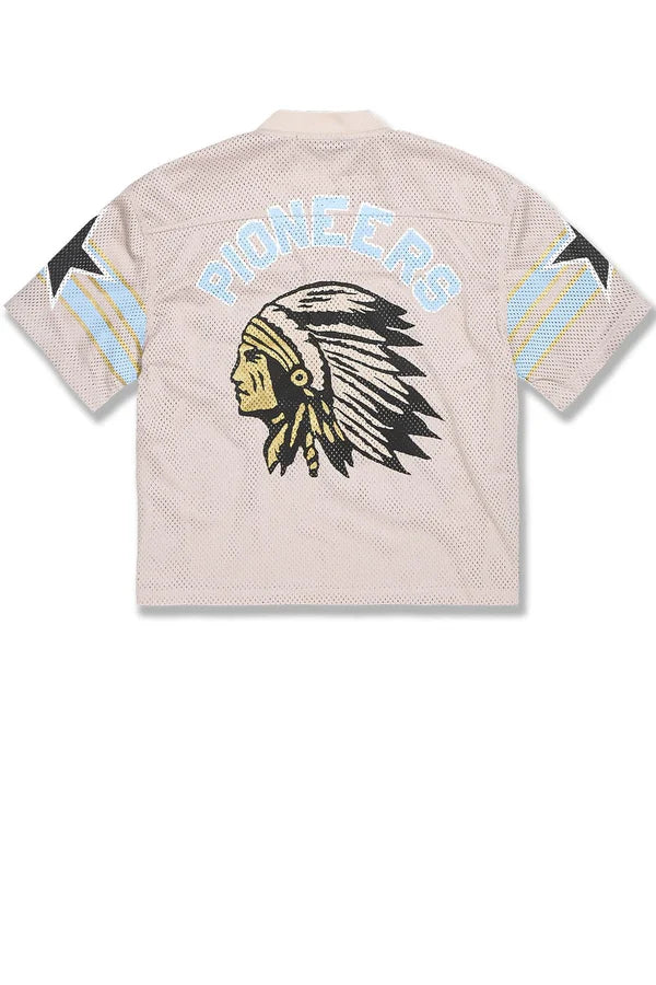 Jordan Craig Men - Pioneer Football Jersey & Mesh Shorts Set (Cream) Jordan Craig