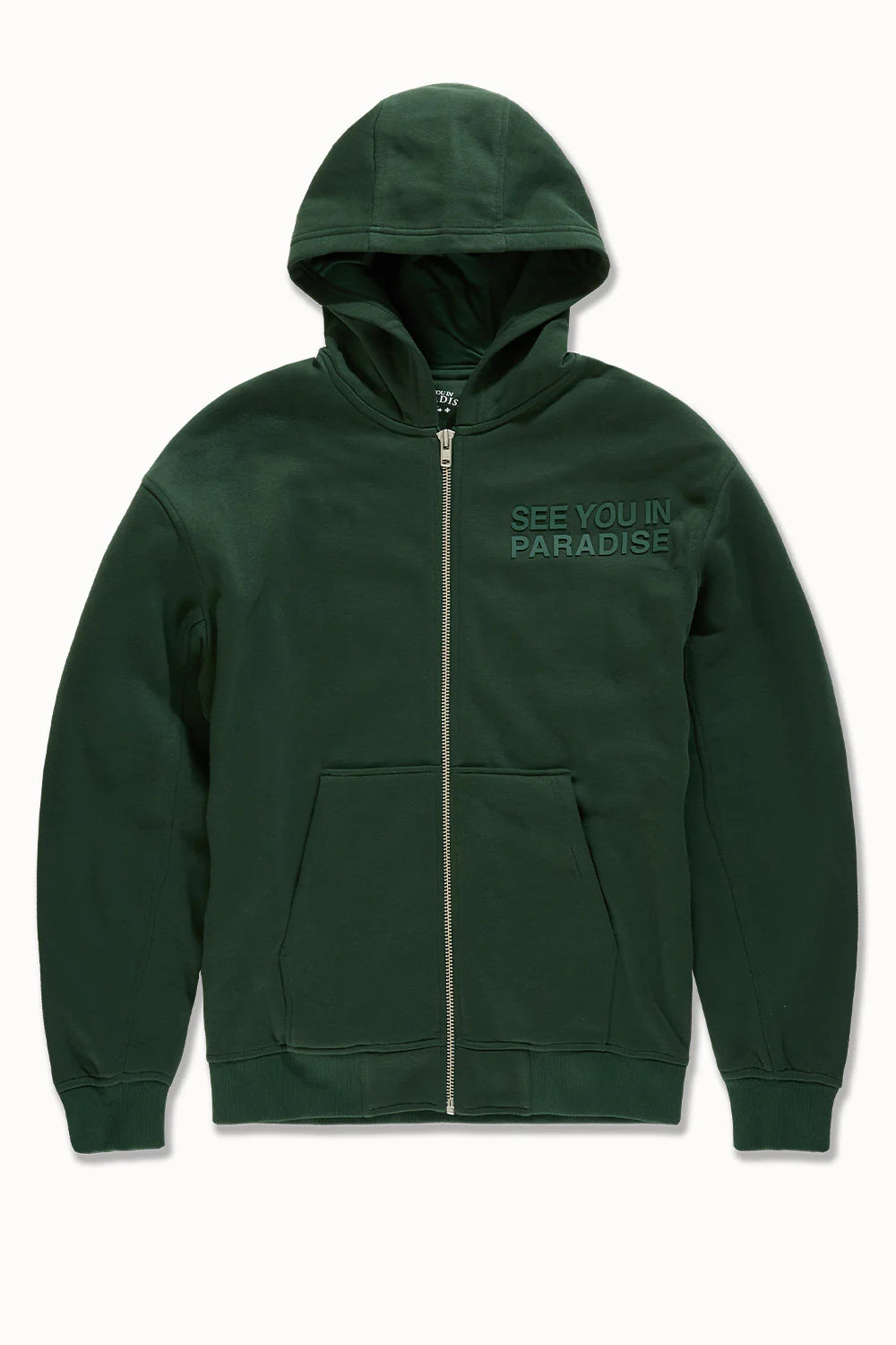 Jordan Craig - Men's SYIP Tonal Zip Up Hoodie & Stacked Sweatpants - Dark Olive Jordan Craig