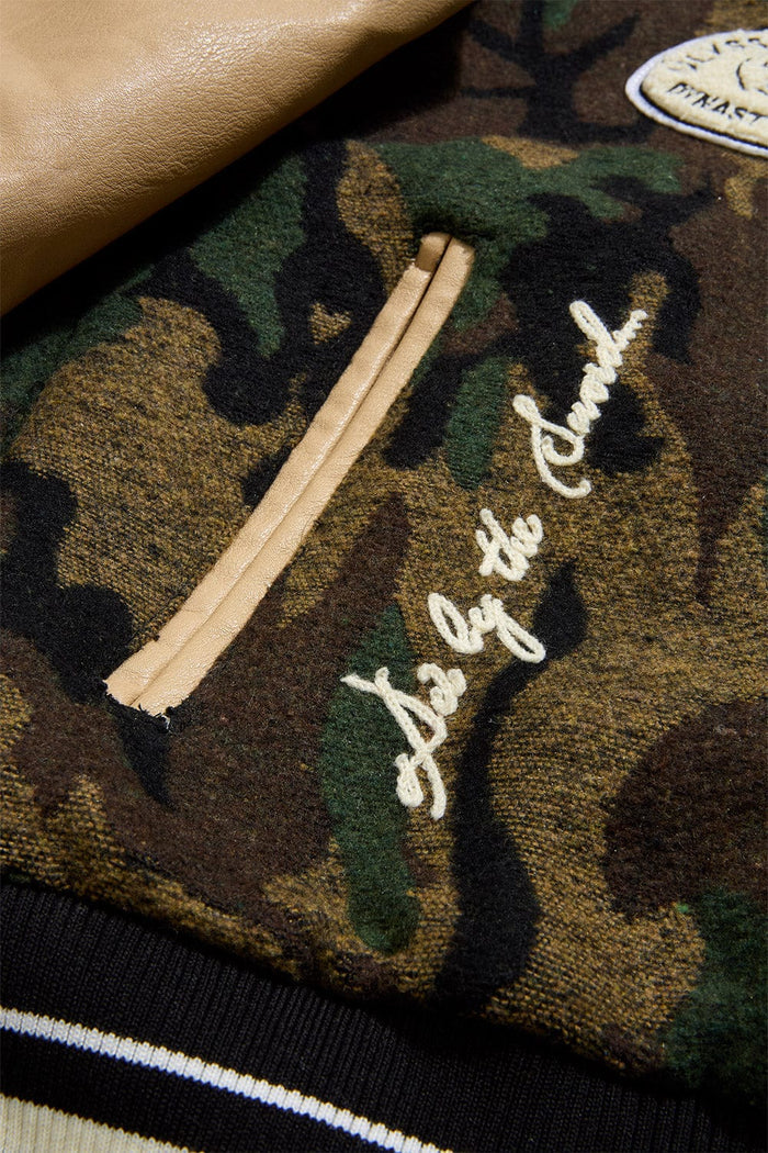 Jordan Craig Life of Vice Men Varsity Jacket - Vintage Camo Jordan Craig