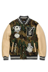 Jordan Craig Life of Vice Men Varsity Jacket - Vintage Camo Jordan Craig