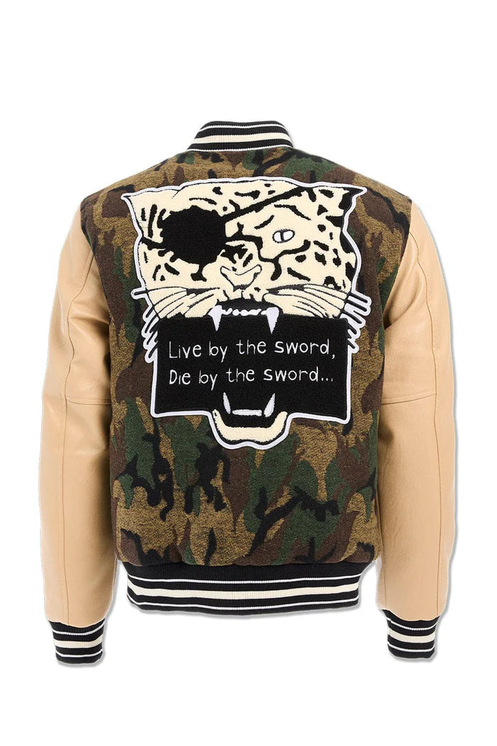 Jordan Craig Life of Vice Men Varsity Jacket - Vintage Camo Jordan Craig