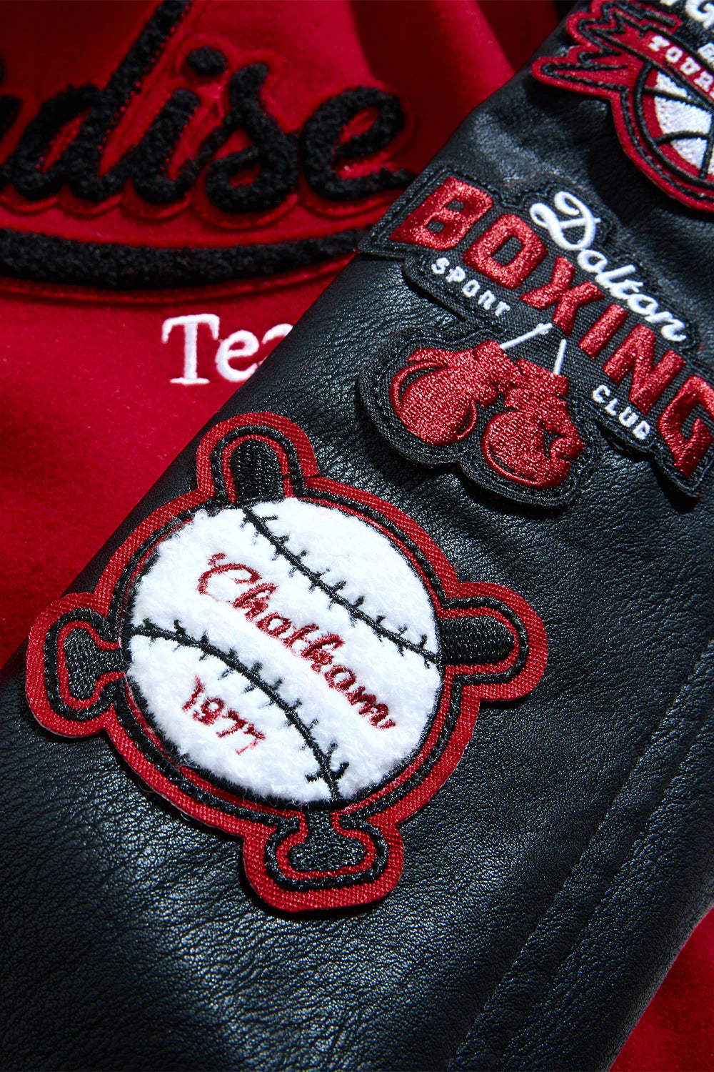 Jordan Craig Kids Paradise Team Varsity Jacket - Red Jordan Craig