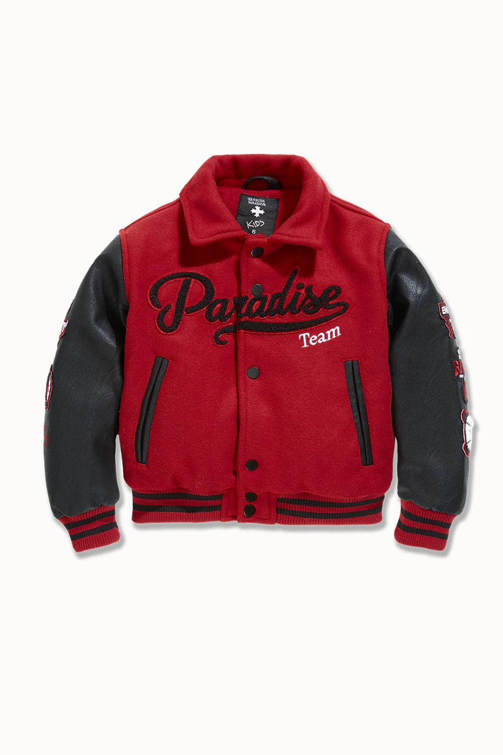 Jordan Craig Kids Paradise Team Varsity Jacket - Red Jordan Craig