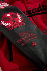 Jordan Craig  Paradise Team Men Varsity Jacket - Red Jordan Craig