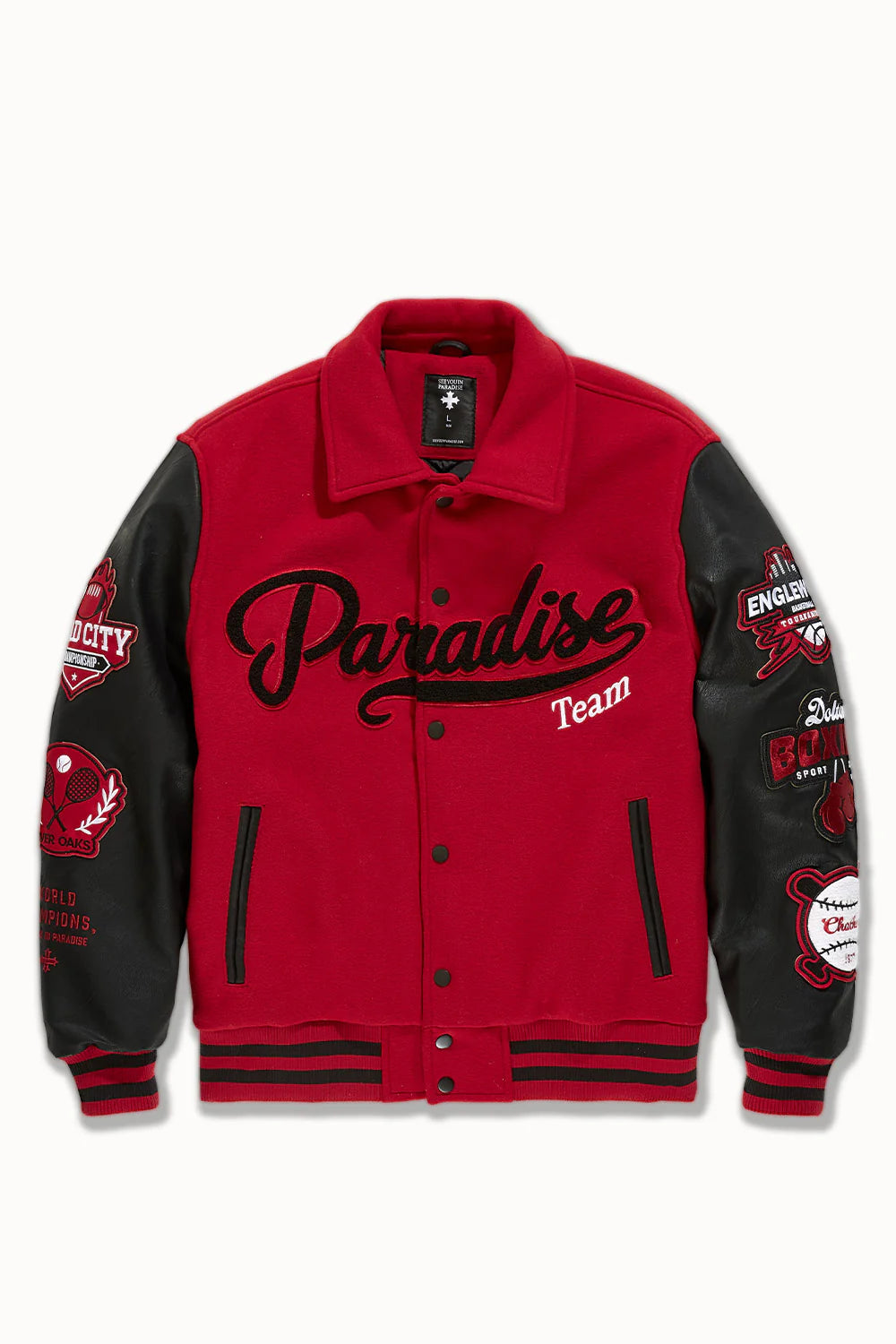 Jordan Craig  Paradise Team Men Varsity Jacket - Red Jordan Craig