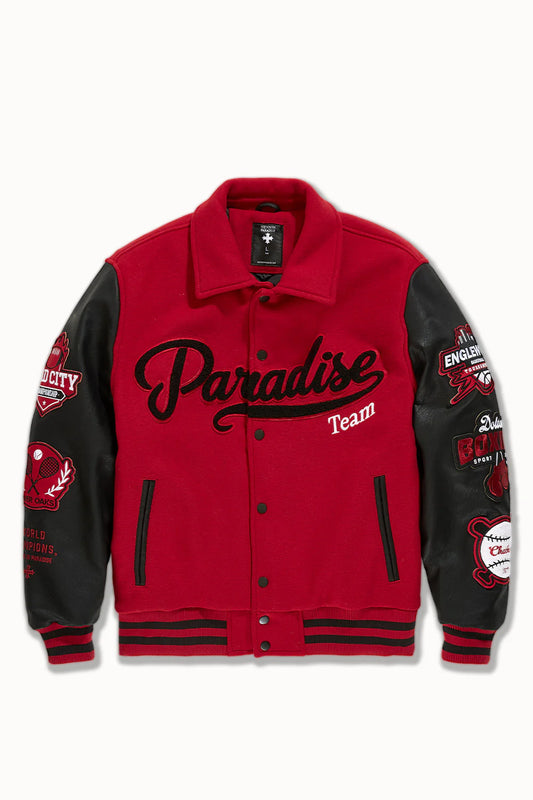 Jordan Craig  Paradise Team Men Varsity Jacket - Red